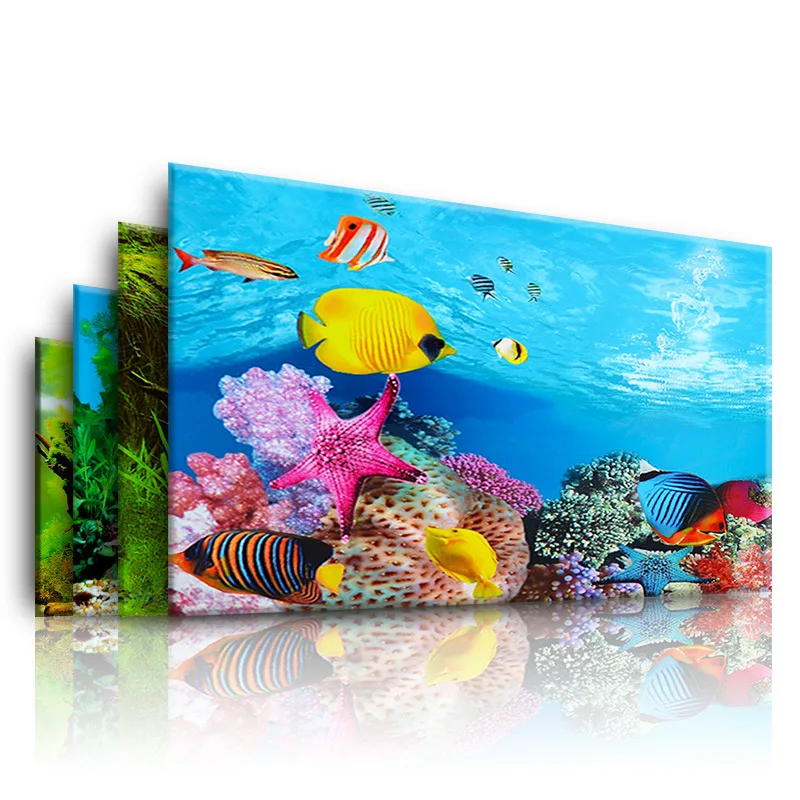 Aquarium Plant Ornament - Tło do akwarium 3d naklejka plakat