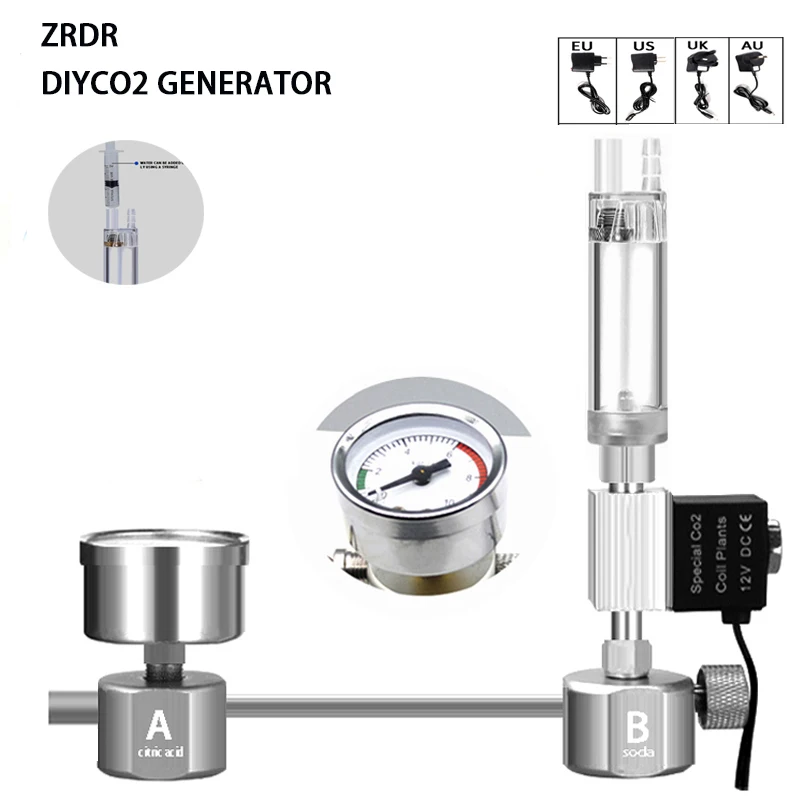 Planted Aquarium Accessories - Zestaw do samodzielnego montażu reaktora CO2