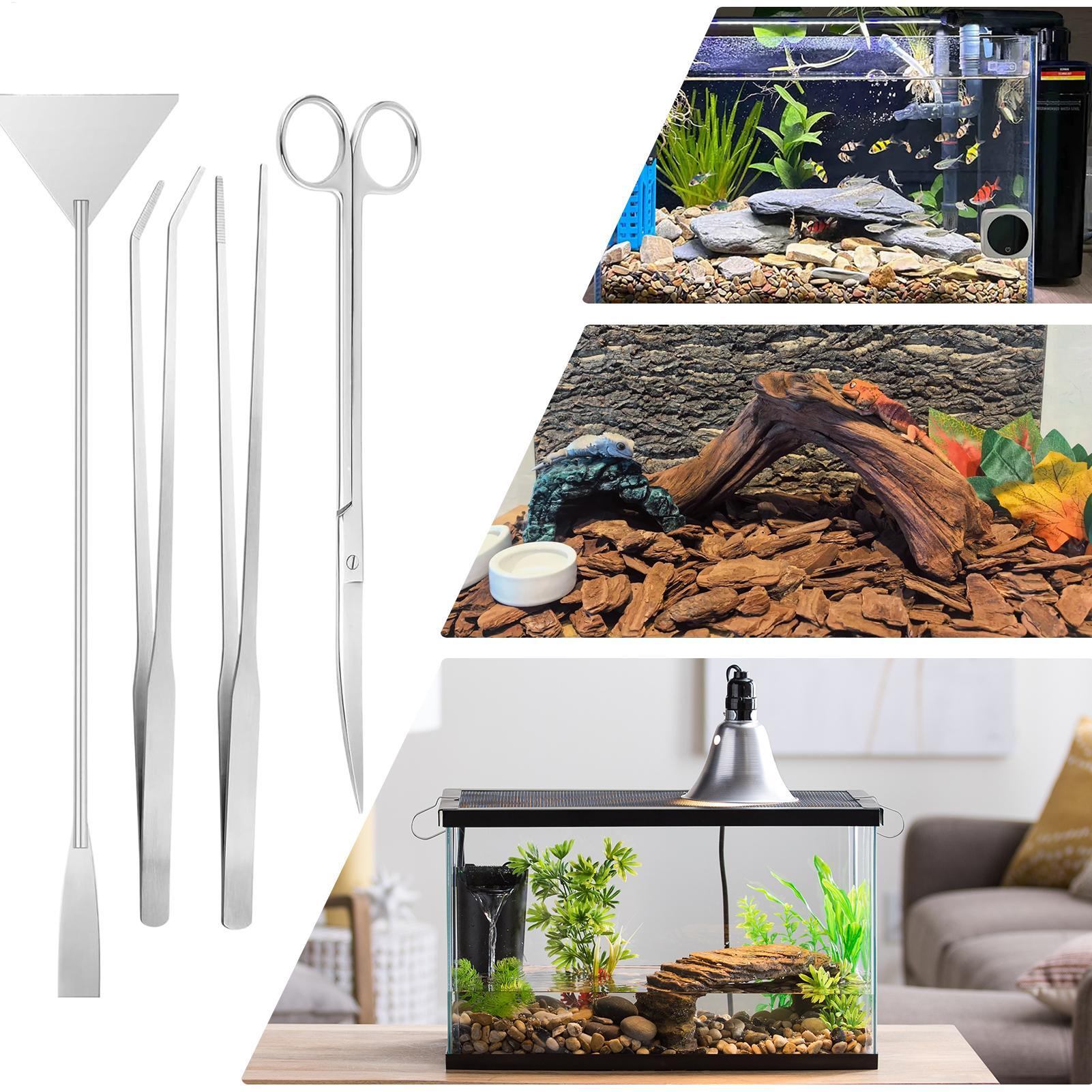 Planted Aquarium Maintenance - Zestaw narzędzi akwariowych ze stali nierdzewnej,