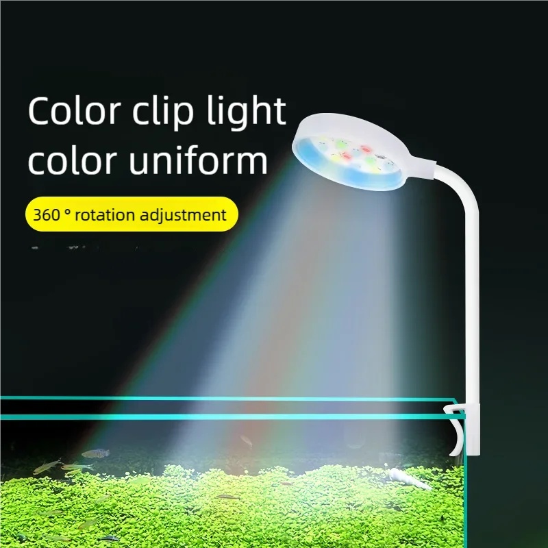 Aquarium Planted Tank Light - Lampa akwariowa LED 3W z klipsem,