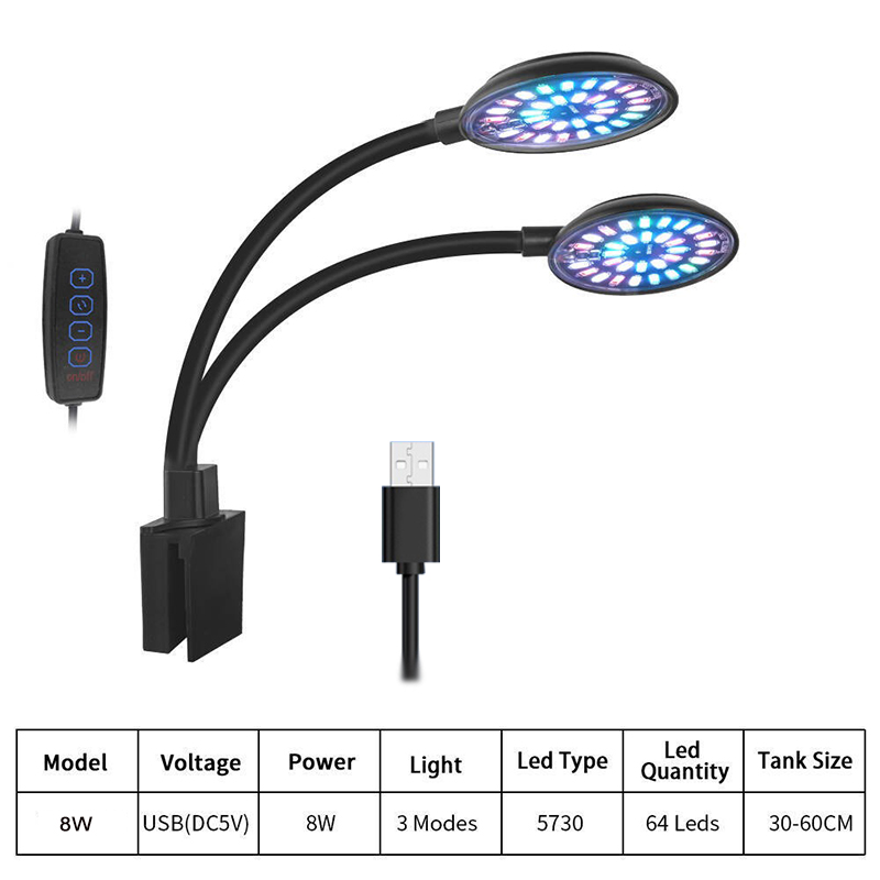 Lampa LED do akwarium USB, kli – Aquarium Planted Tank Light recenzja i cena