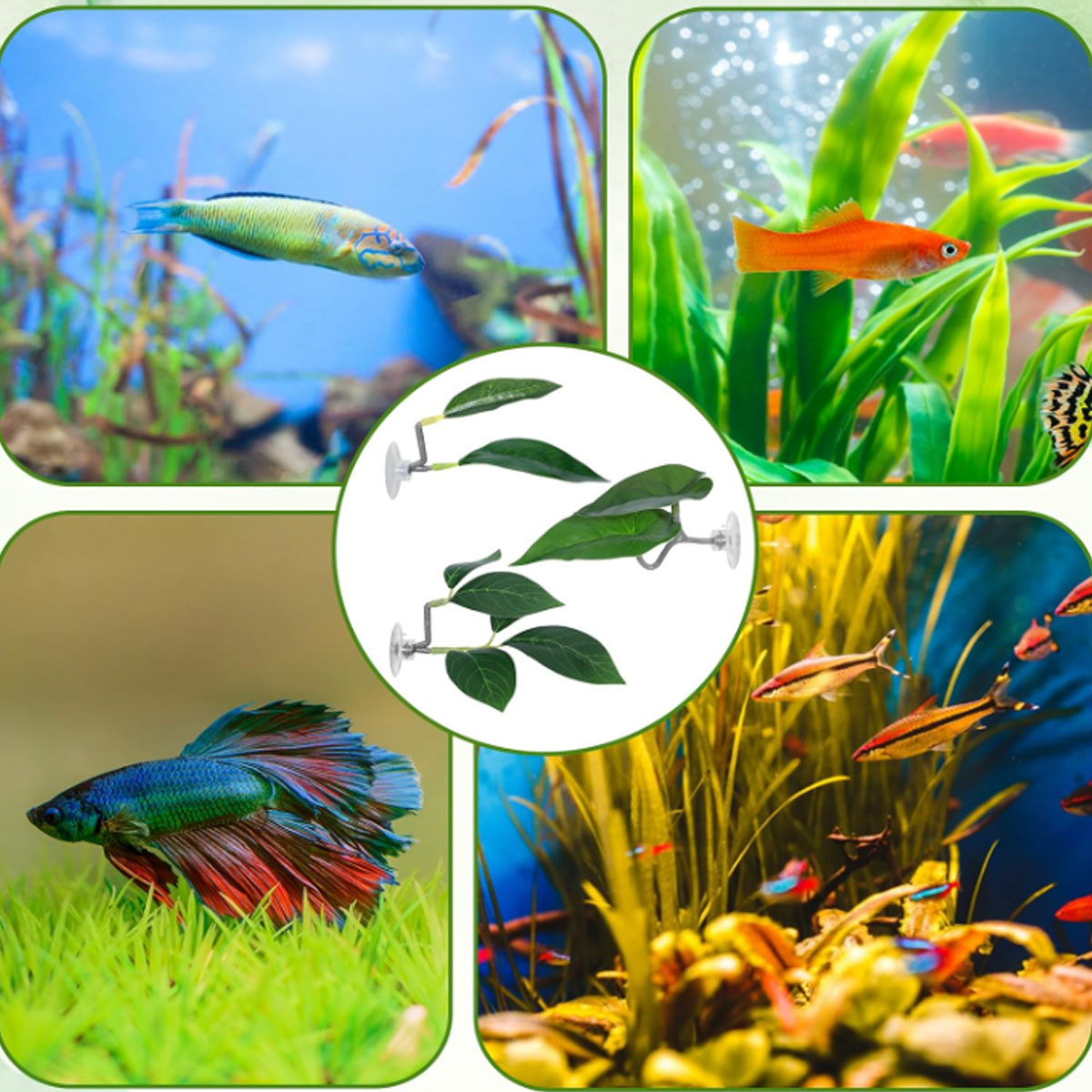 Hamak dla rybki Betta, miękki  – Aquarium Plant Ornament recenzja i cena
