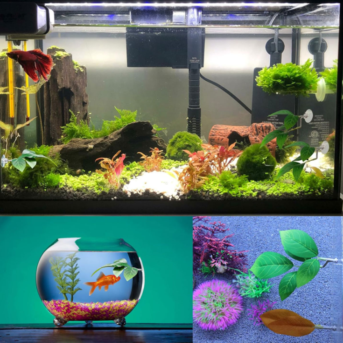 Hamak dla rybki Betta, miękki  – Aquarium Plant Ornament recenzja i cena