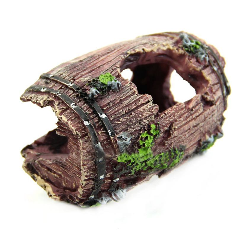 Sztuczna jaskinia beczka z żyw – Aquarium Plant Ornament recenzja i cena