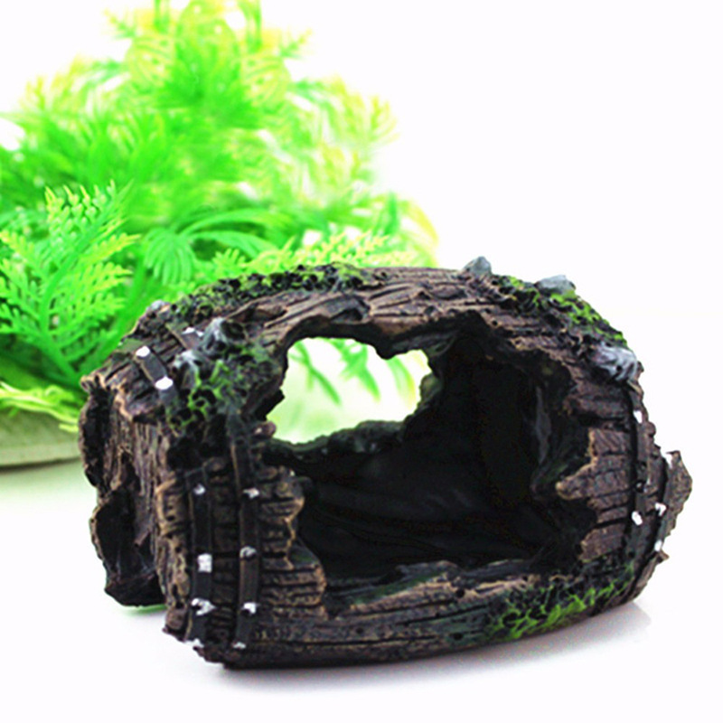 Sztuczna jaskinia beczka z żyw – Aquarium Plant Ornament recenzja i cena